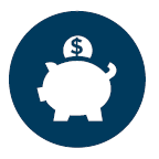 Piggy bank dark blue
