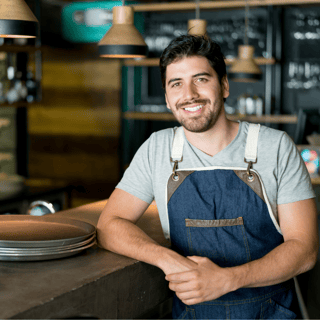restaurant happy team member